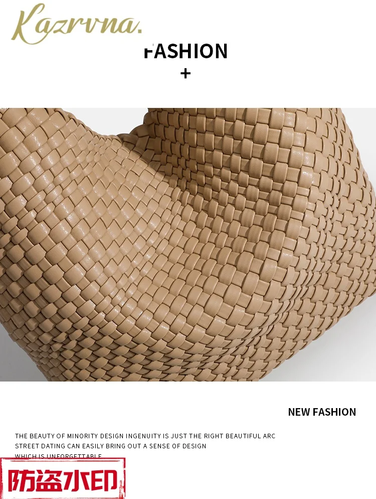 Leichte, luxuriöse, handgefertigte, gewebte PU-Tasche, Designer-Tasche mit Tragegriff, tägliche Pendeltasche für Damen, einzelne Umhängetasche, Freizeit- und Outdoor-Reisetasche – Detail 8