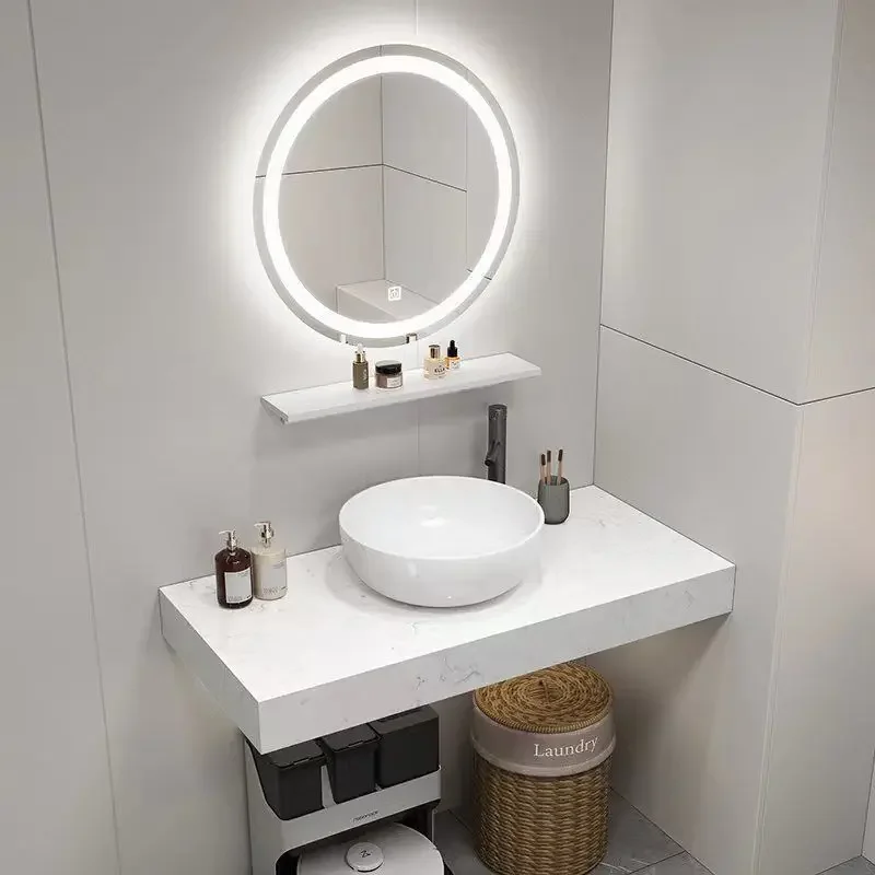 Hotel bathroom marble washstand ceramic table basin integrated washbasin washbasin bathroom cabinet