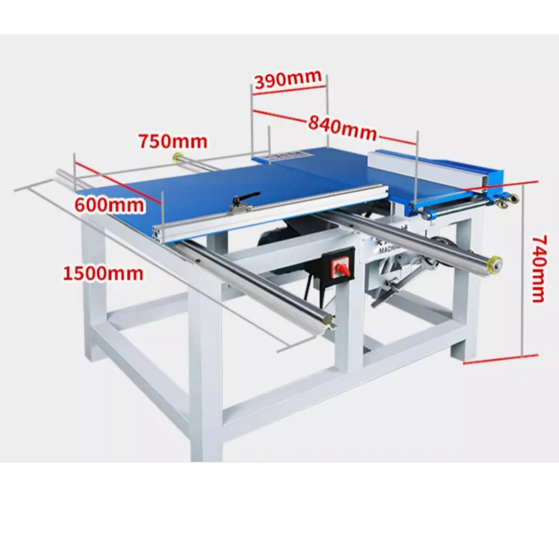 2.2KW 380V/220V Cutting Saw All-in-one Machine Dedicated Precision Workbench Bracket New Sliding Table Saw Woodworking Saw Table