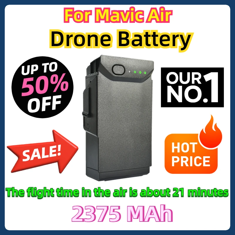 Battery Capacity 2375 MAh for Mavic Air Flight Time 21 Minutes Compatible with Mavic Air Drone Battery Accessories Brand New