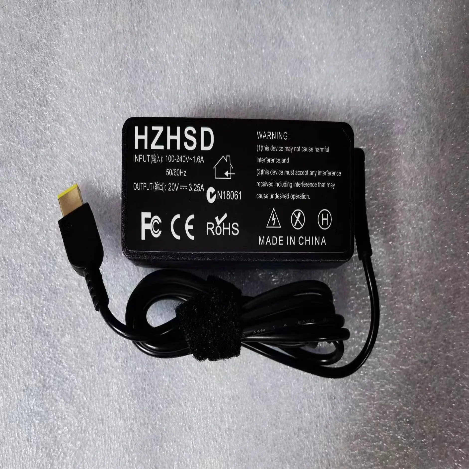 HZHSD 20V 3.25A 65W  USB New AC power adapter laptop charger for Lenovo G500A G505 G505A G510 G510A G700 G700A G710 M4400