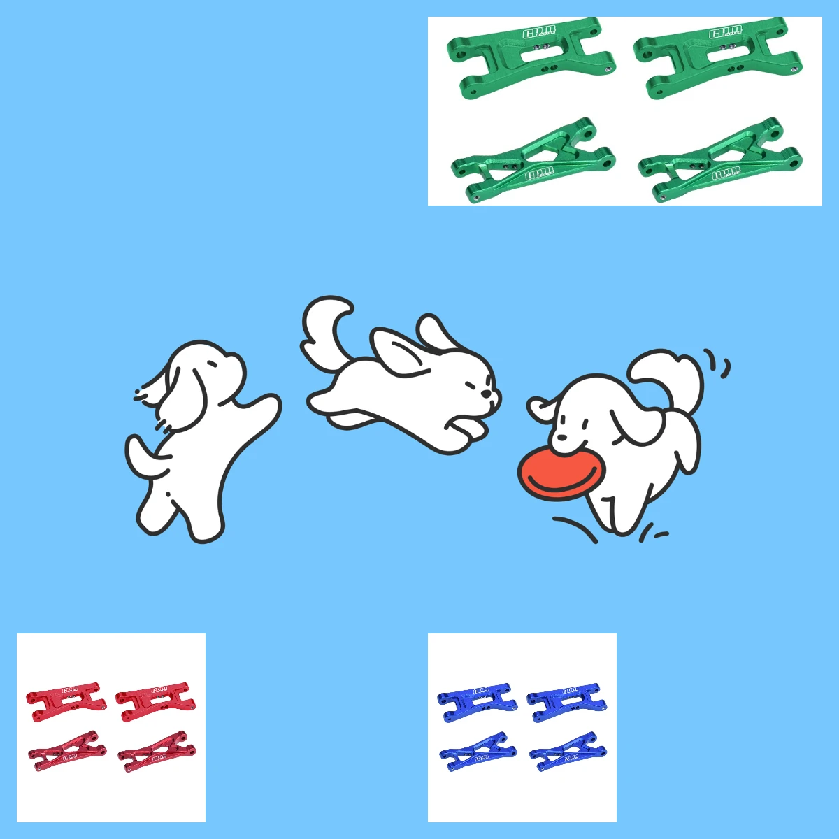 

GPM 7075 Alloy Front & Rear Lower Arms LOSI 1/24 Micro-B LOS00007/ 1/28 Micro-B LOS-1768