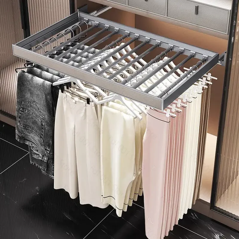 Built-in Telescopic Multi-function Pull-out Pants Pull-out Rack Household Hanging Pants Slide Rail Storage