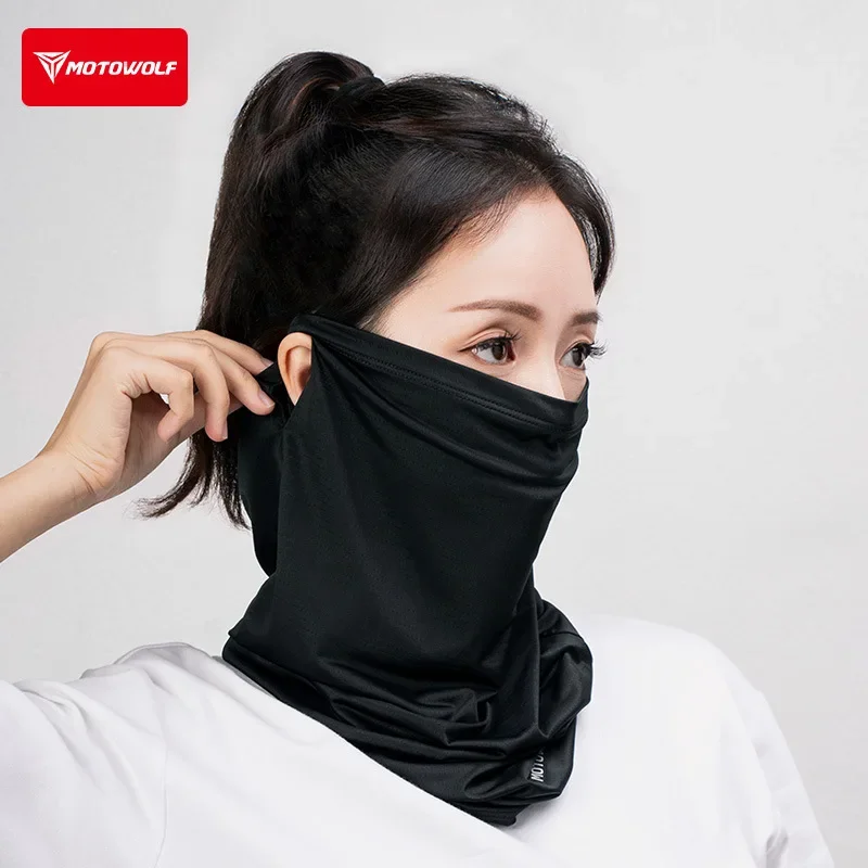 

1 Piece Summer Motorcycle Balaclava Cool Skin Cycling Face Mask Ice Silk Moto Mask Full Face Motocross Headwear UV Protection