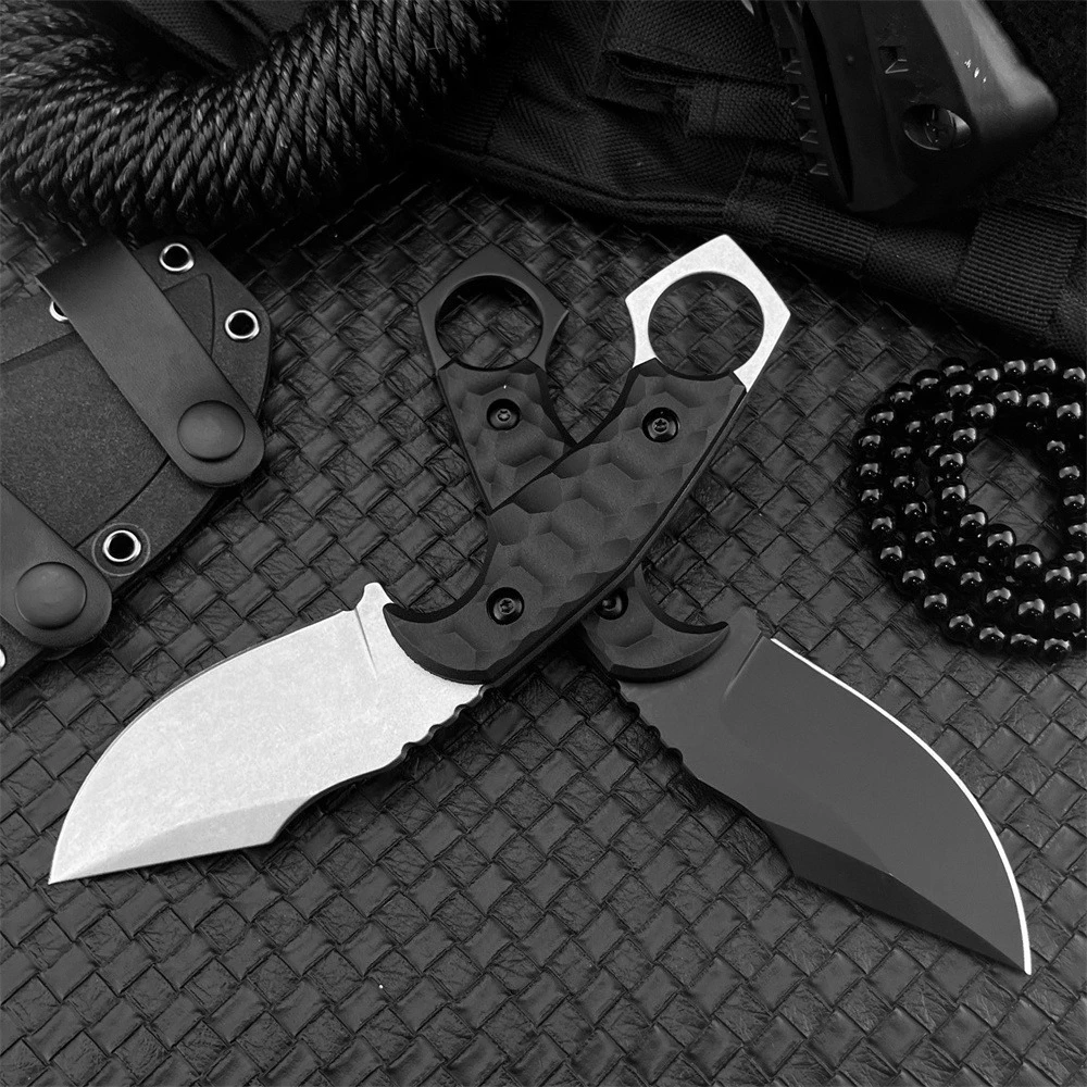 

Прочный нож с фиксированным лезвием с ножнами 5Cr13Mov и ручкой из нейлонового волокна, высококачественный инструмент для уличного использования EDC, кемпинга и пешего туризма