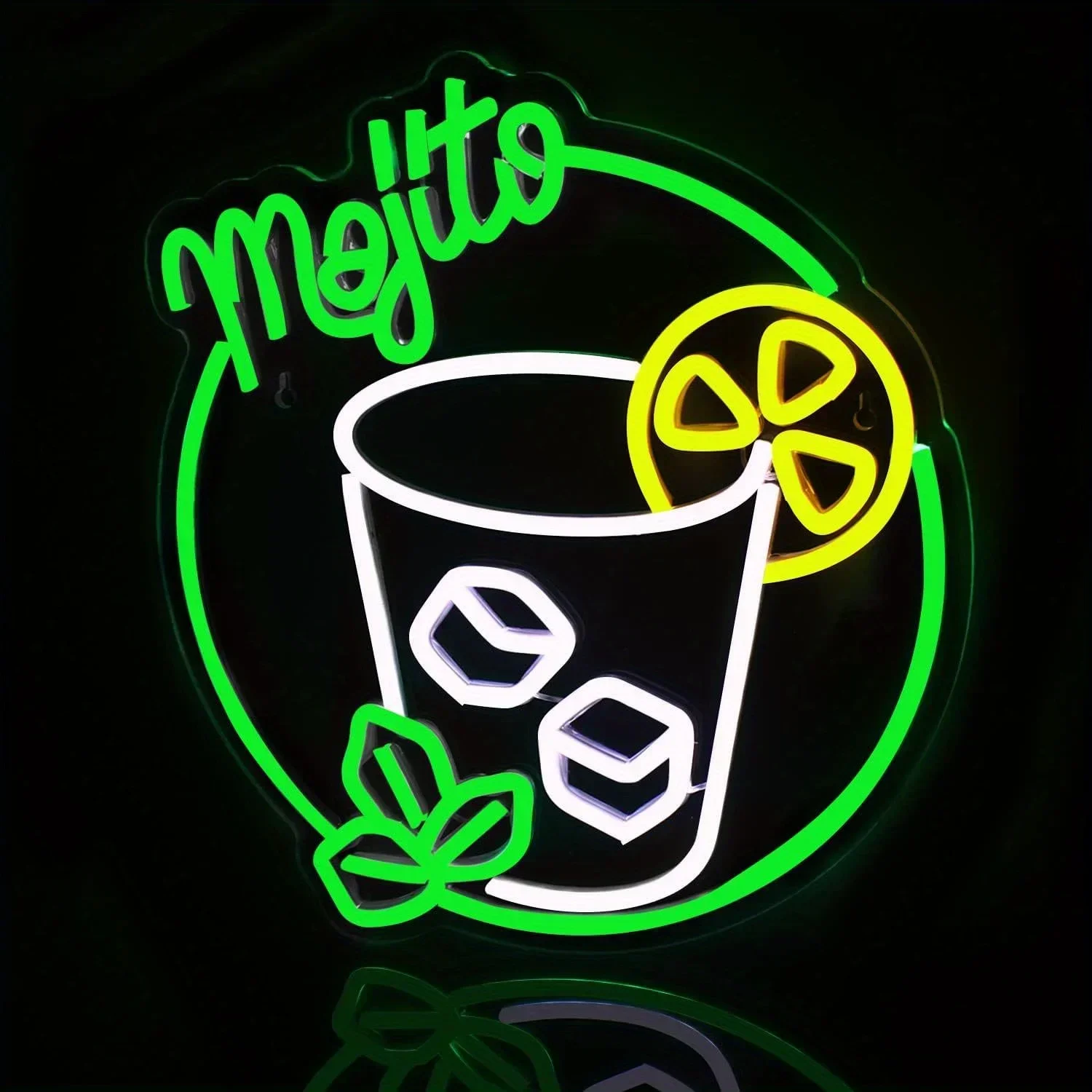 Mojito ضوء النيون تسجيل USB عكس الضوء LED النيون تسجيل جدار الفن الديكور لغرفة النوم غرفة المعيشة هدايا حفلة عيد ميلاد #1
