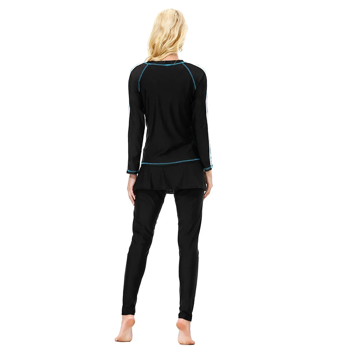 2026 New Plus Size Swimwear Muslim Modest Swimsuit for Women Islamic Burkini Long Sleeve Bathing Suit Swimming Beach Wear Dress