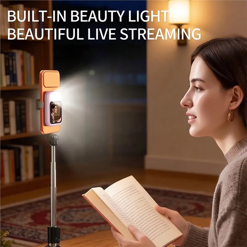 [NEW!】 Multi Purpose Phone Selfie Screen For Vlog Live Magnetic Selfie Light 2 Color Temps Wireless Selfie Monitor Screen