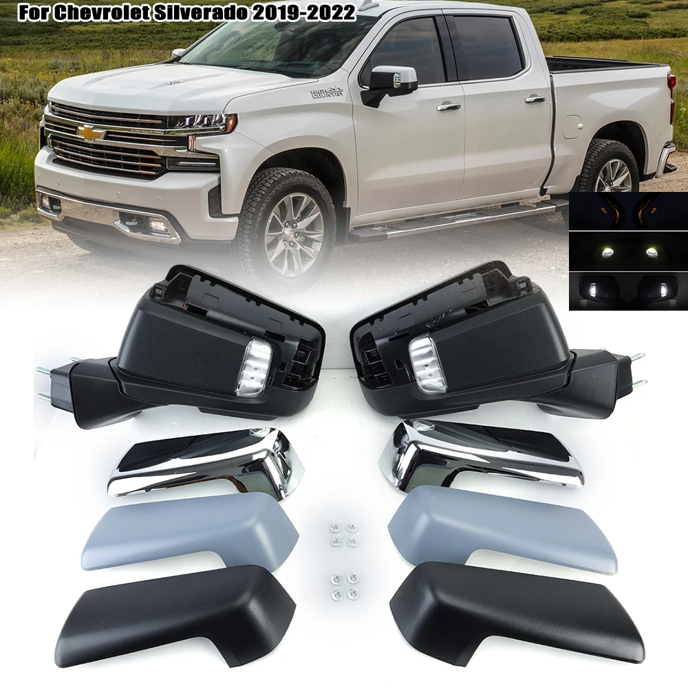 

10/8Pins Rearview Mirror Assembly for Chevrolet Silverado 1500 GMC Sierra 1500 2019 2020 2021 2022 US Version Car Accessories