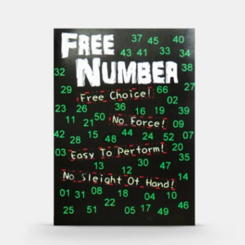 Free Number Gimmicks Card Magic Tricks  Close Up  Accessories Comedy Mentalism Prediction Street Bar Trick Magician