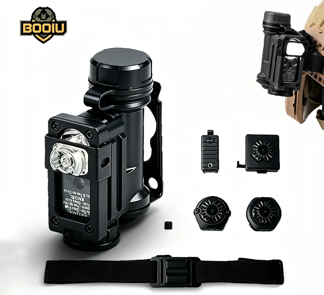 BOOIU Gen3 Sidewinder Helmet Light Multi Color LED Waterproof Nylon Strobe Lamp For FAST Helmet Outdoor Survival Hunting Gear
