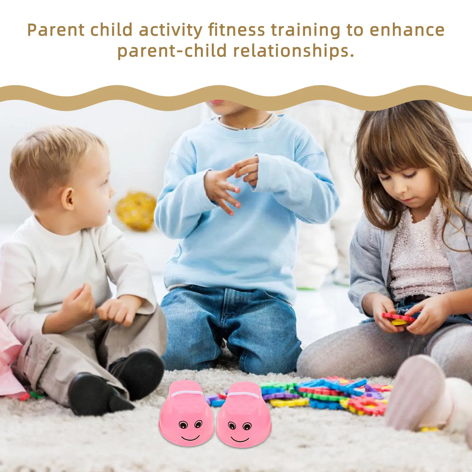 

2Pairs Balance Stilts for Kids Thick Plastic Walking Stepper Reusable Outdoor Training Fun Portable Play Garden Playground