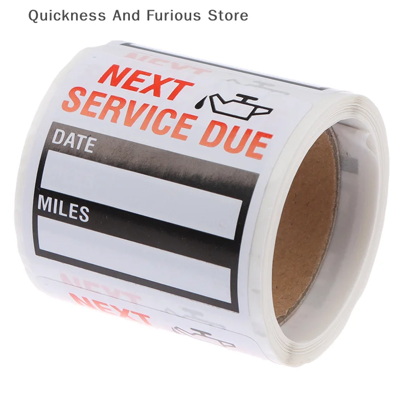 100pcs/roll Oil Change/Service Reminder Stickers Window Sticker Car Sticker