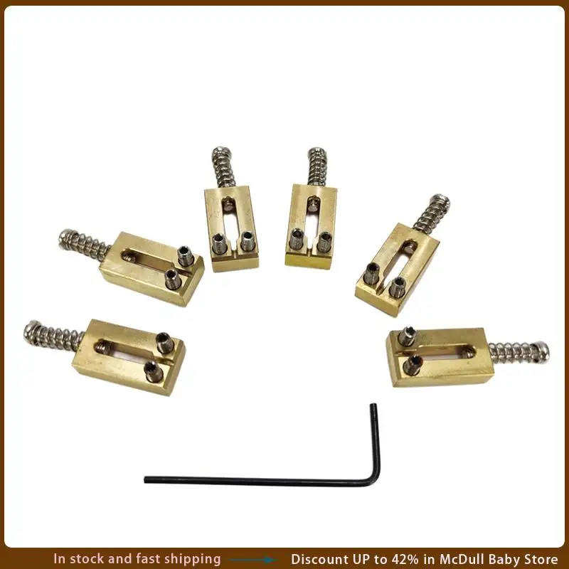 ABJA-Electric Guitar Tremolo Bridge Brass Saddles 10.8MM Electric Guitar Bridge String Saddle Guitar Parts