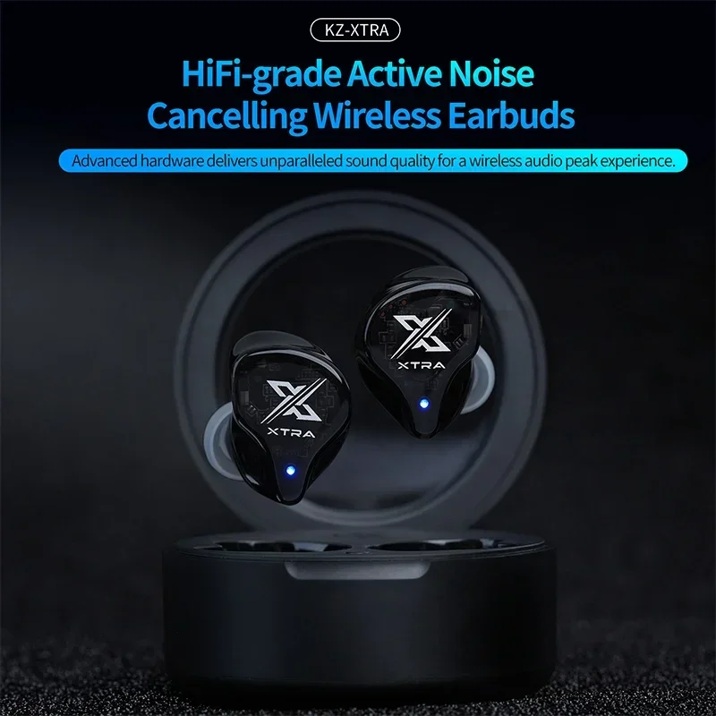 KZ Brand Xtra TWS Noise Cancelling Bluetooth 5.4 Earphones True Wireless Earbuds Multi-Mode ANC QCC3091