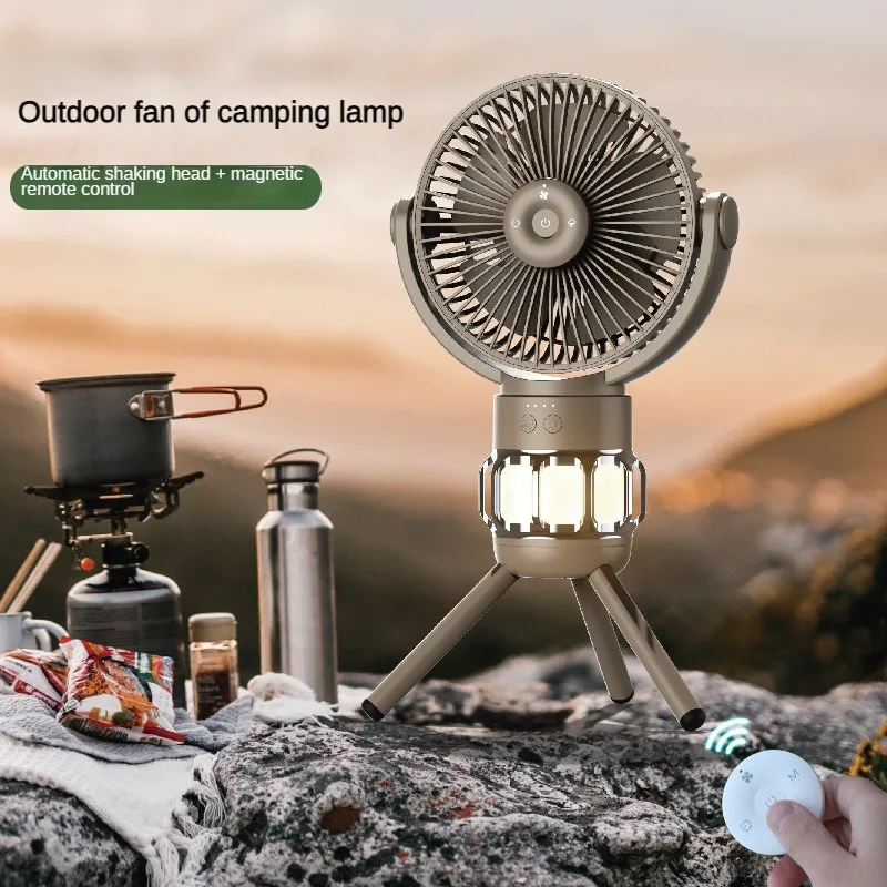 

Tripod Outdoor Camping Fan Camping Light Ceiling Fan Tent USB Charging Fan with Shaking Head Air Conditioner 12v Portable Fan