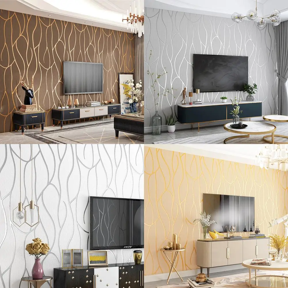 Faux Suede Wallpaper Nordic Geometric Pattern Modern Simple Fashion Living Room TV Background Wall Wallpaper