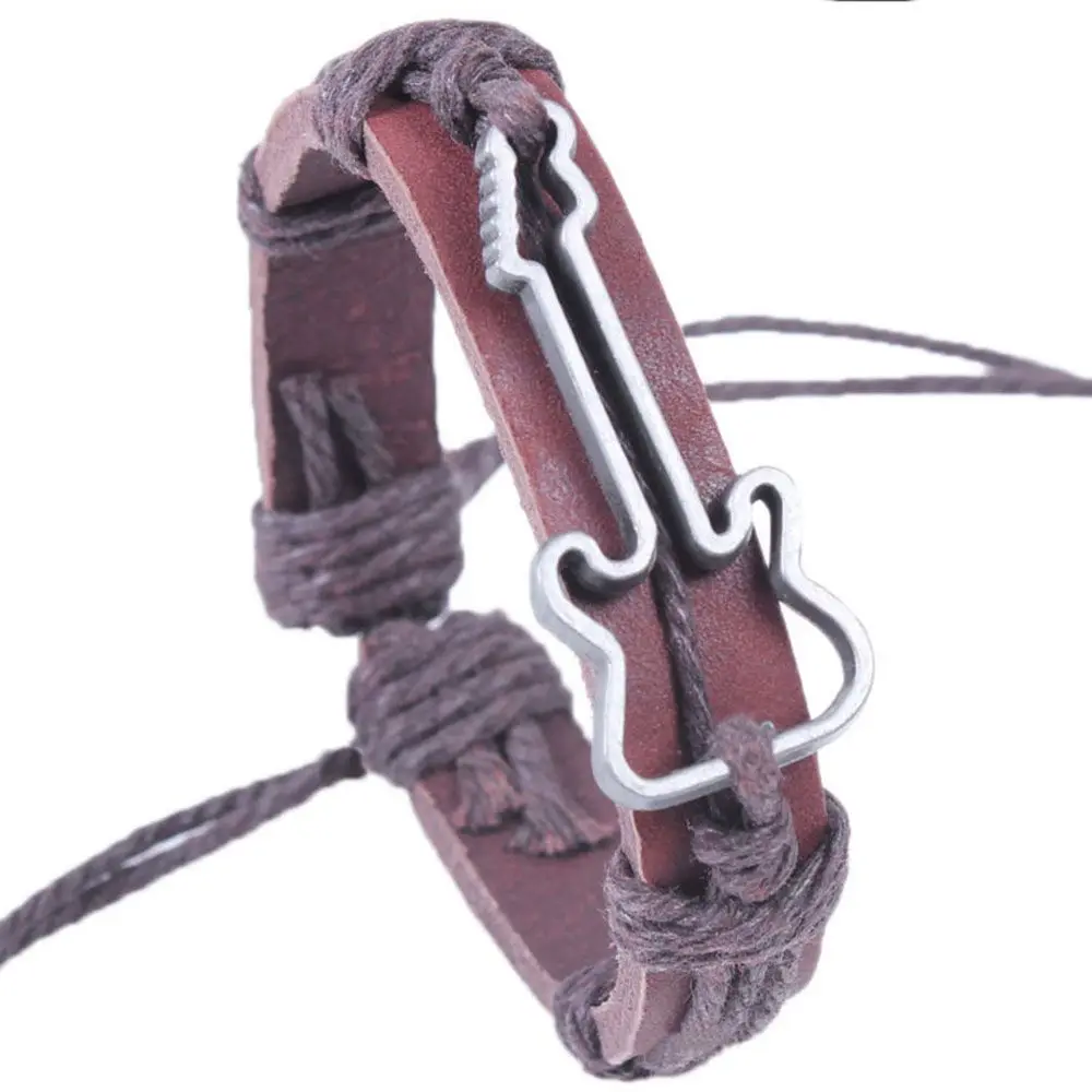 الصداقة سلسلة الجوف النساء حبل العتيقة الرجال بولي Leather الأساور الجلدية أساور سحر المجوهرات أساور الغيتار