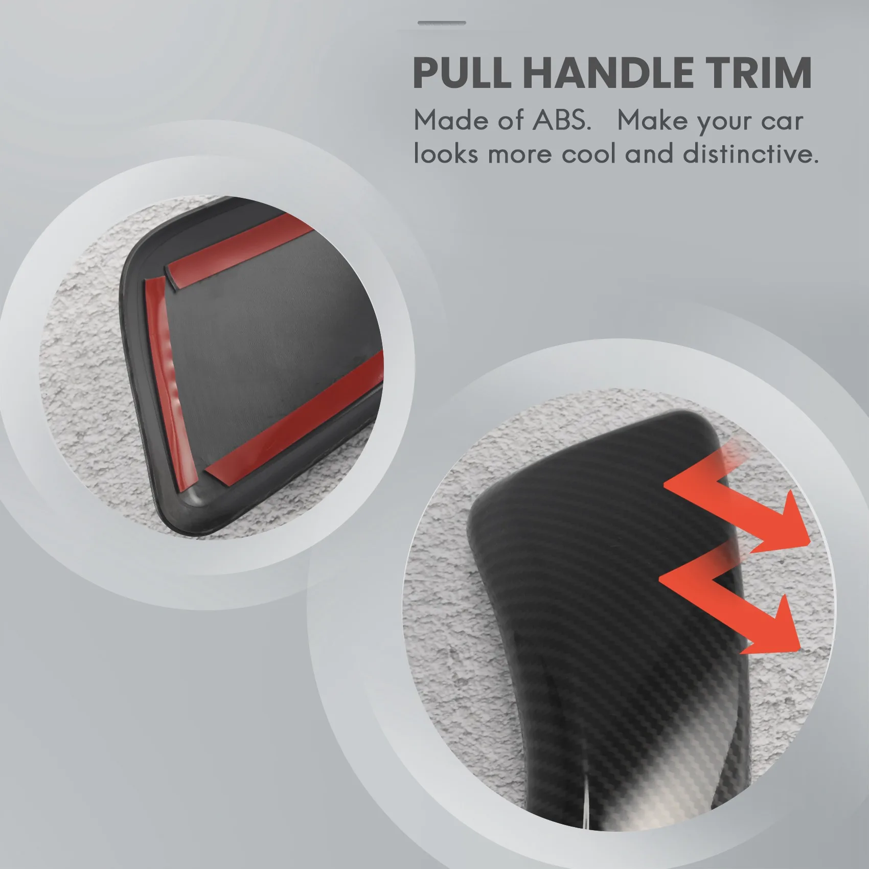 

2Pcs Carbon Fiber Car Inner Door Handle Trim Pull Grab Panel Handle Cover For-BMW F20 F21 F22 F23 12-18 2 Door-A99D
