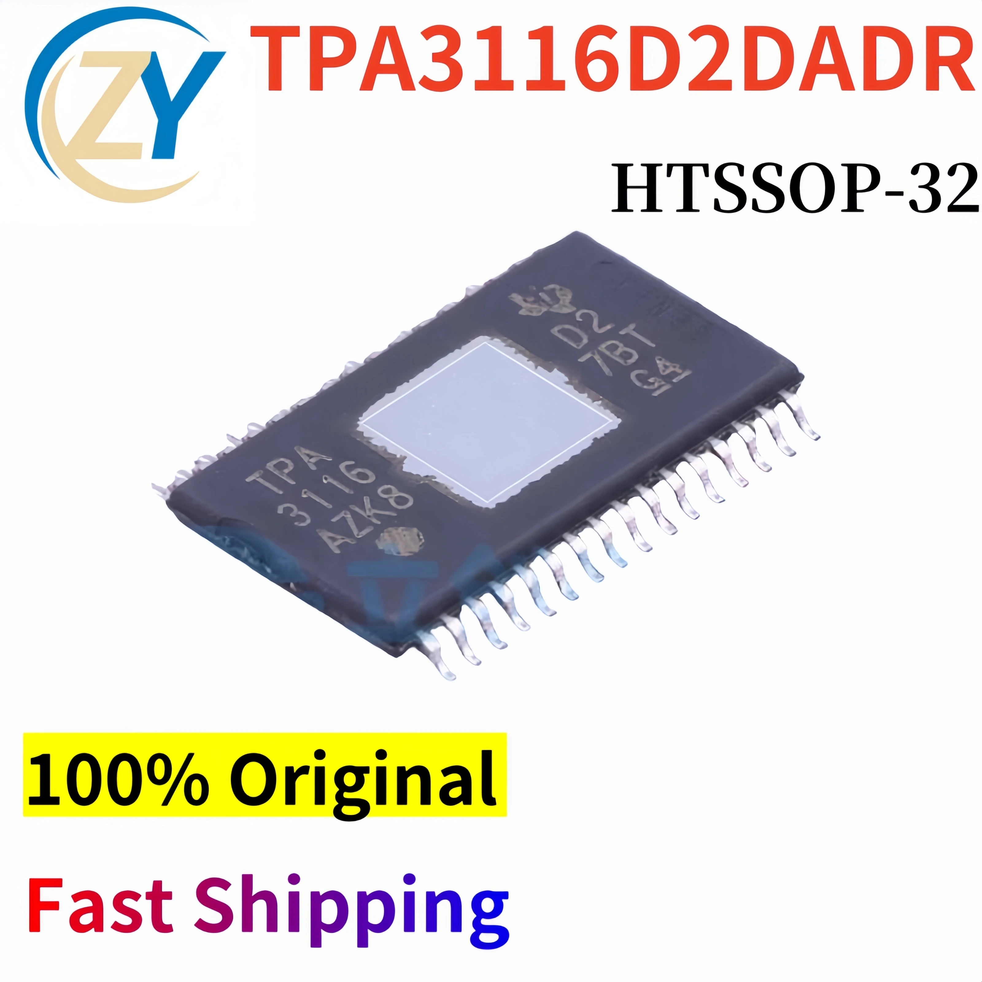 (5ชิ้น) เครื่องขยายเสียง TPA3116D2DADR TPA3116 HTSSOP32 100% ต้นฉบับ & มีในสต็อก
