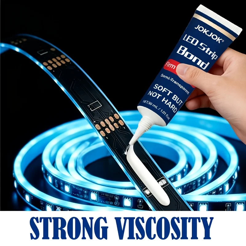 JOKJOK LED Strip Adhesive High Viscosity Mounting Glue For Light Strips Smooth Surfaces Home Decoration Installation