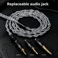 TRN Sea Serpent HIFI Headphone Upgrade Cable 3in1 2.5+3.5+4.4mm Plug 4 Core Copper Silver Mixed TRN Official Store Upgradable