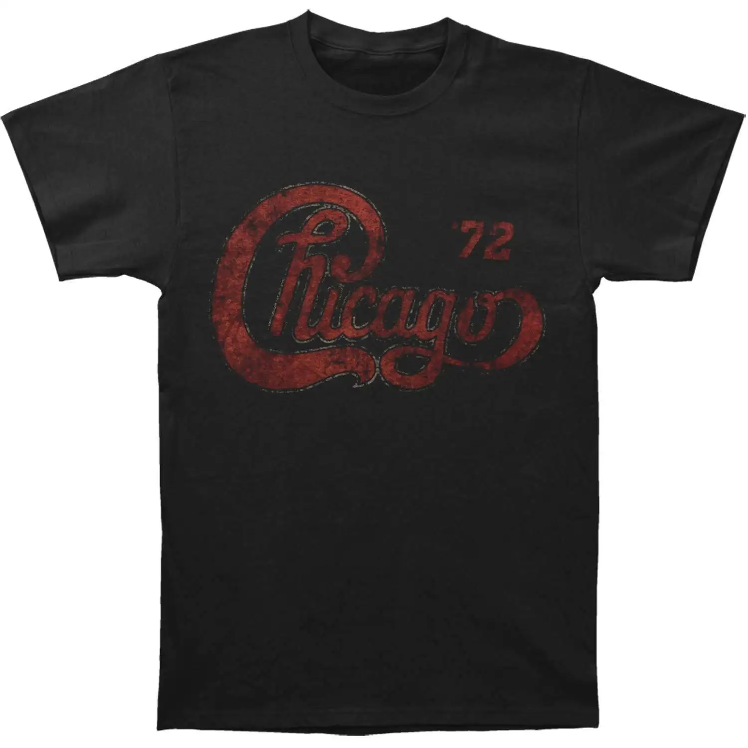 

Мужская приталенная футболка Chicago Men'S Tour, мягкая черная футболка с логотипом, 1972