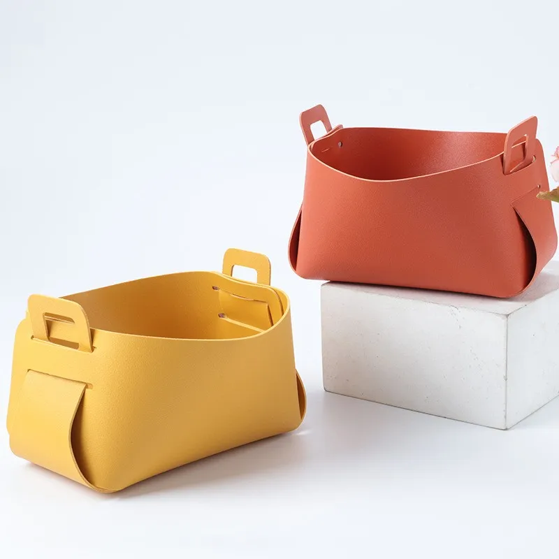 Foyer Leather Storage Box, Key Gift Storage Box, Jewelry, Makeup, Daily Necessities Desktop Storage Box