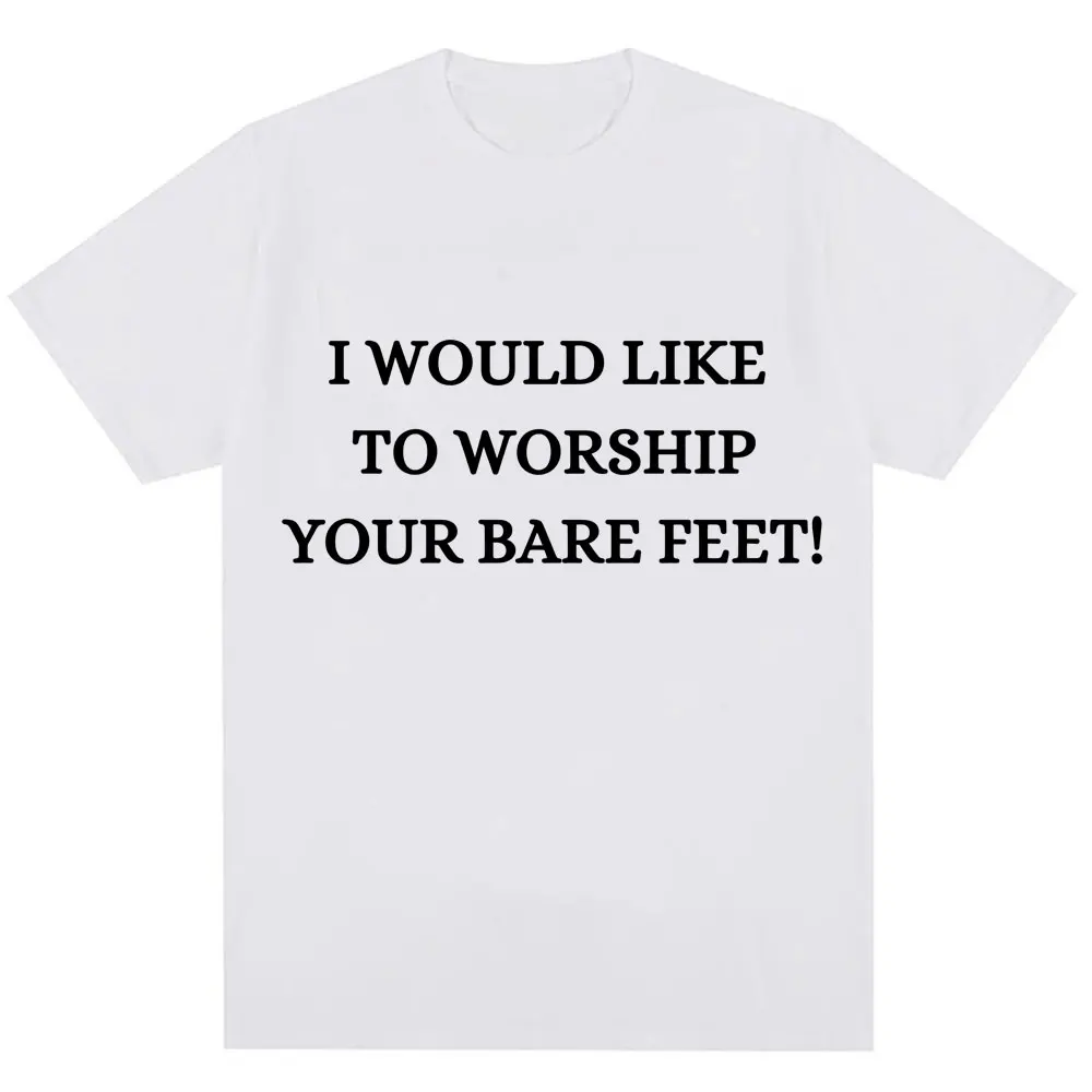 مضحك سأحب العمل أقدامك العارية تي شيرت الرجال النساء الفكاهة نكتة إقتباس قصيرة الأكمام المتضخم القطن تي شيرت غير رسمي