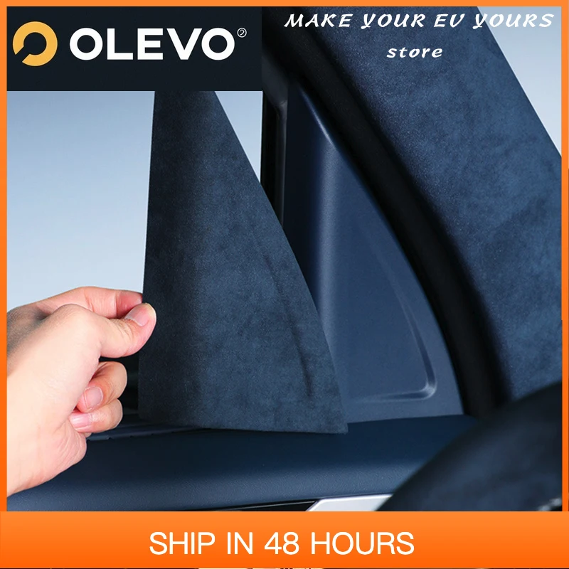 

New For Zeekr 009 2022 2023 2024 A-Pillar Triangular Panel Suede Protective Sticker Alcantara Accessories