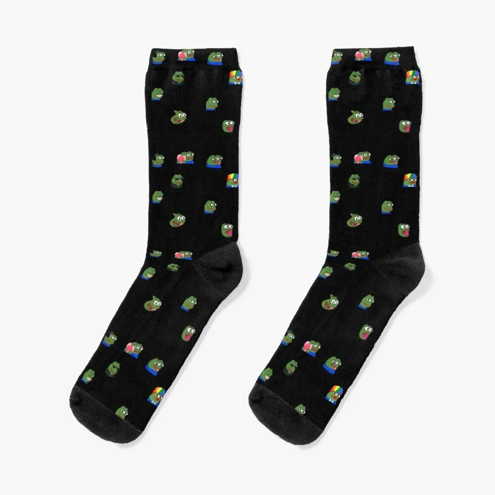 

PeepoEmote (Black) Socks funny gifts heated Designer Man Socks Women's