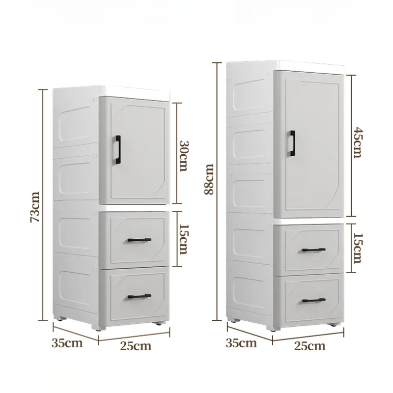 Single Door Multi Functional Seam Storage Cabinet Dustproof Insect Proof Drawer Type Storage Box Toilet Kitchen Gap Frame