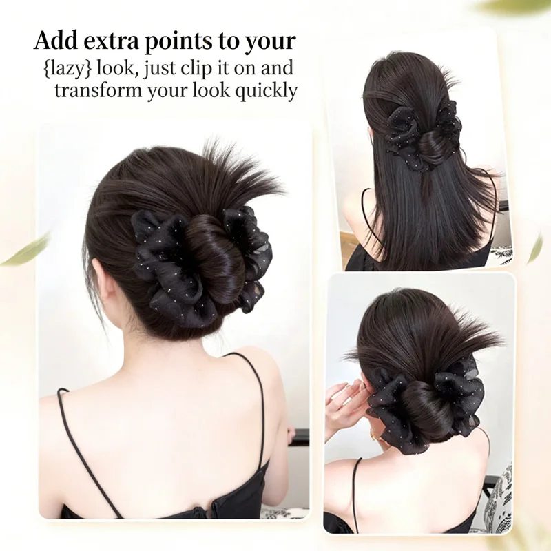 Synthetic Hair Claw for Effortless Styling - usage example