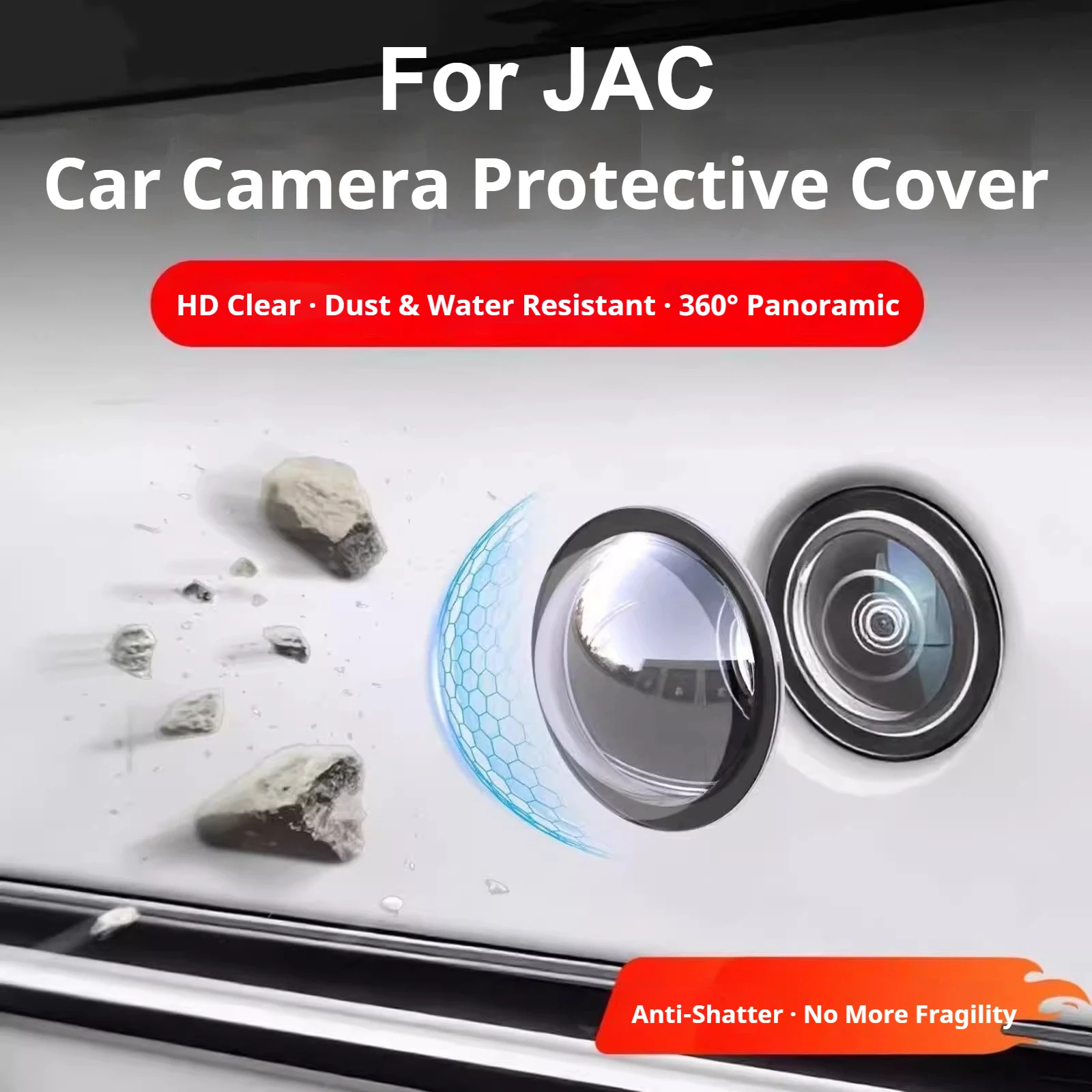 For JAC JS8 Refine RF8 SP7 M4 E3 E30X A5 Car Dedicated Camera Protection Cover 360° Panoramic Camera Lens Protective Accessories