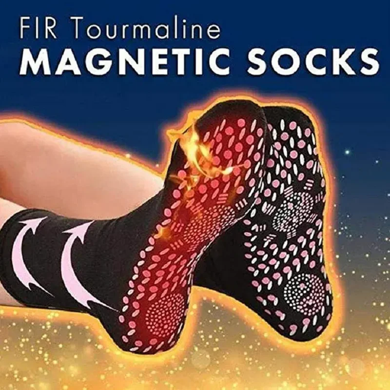 1/2/3/5 Pairs Tourmaline Health Socks Self-Heating Magnetic Slimming Heated Warm Socks Foot Massage Thermotherapeutic Sock