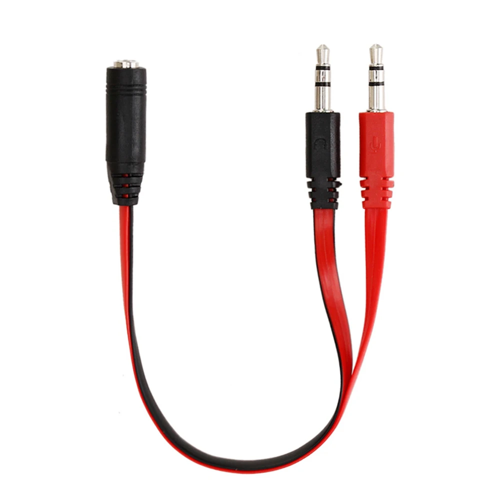Cable de Audio auxiliar de 3,5mm, Cable divisor Y, auriculares, micrófono, convertidor de Audio, divisor para ordenador MP3 MP4