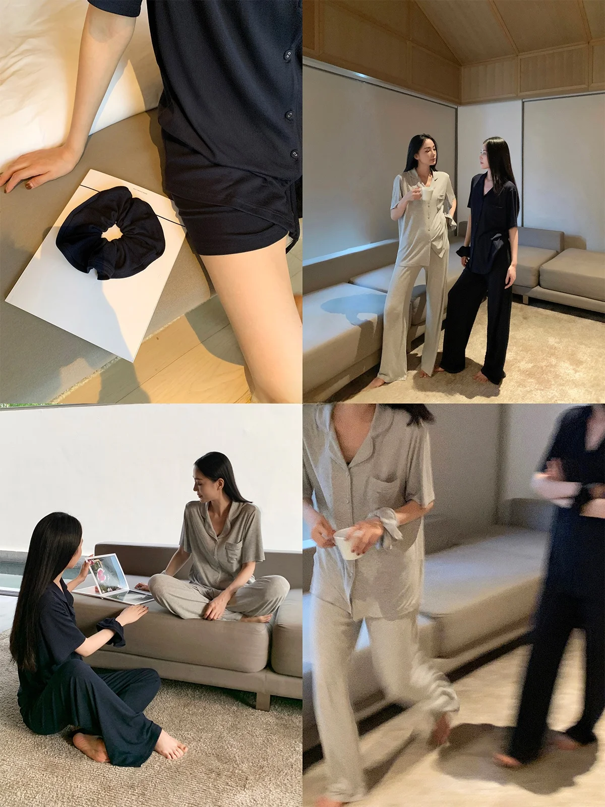 

Комплект ZhouMiao: модный повседневный костюм из модала с цветными блоками, футболка с коротким рукавом и брюки, женский модный ансамбль, летняя коллекция китайского бренда