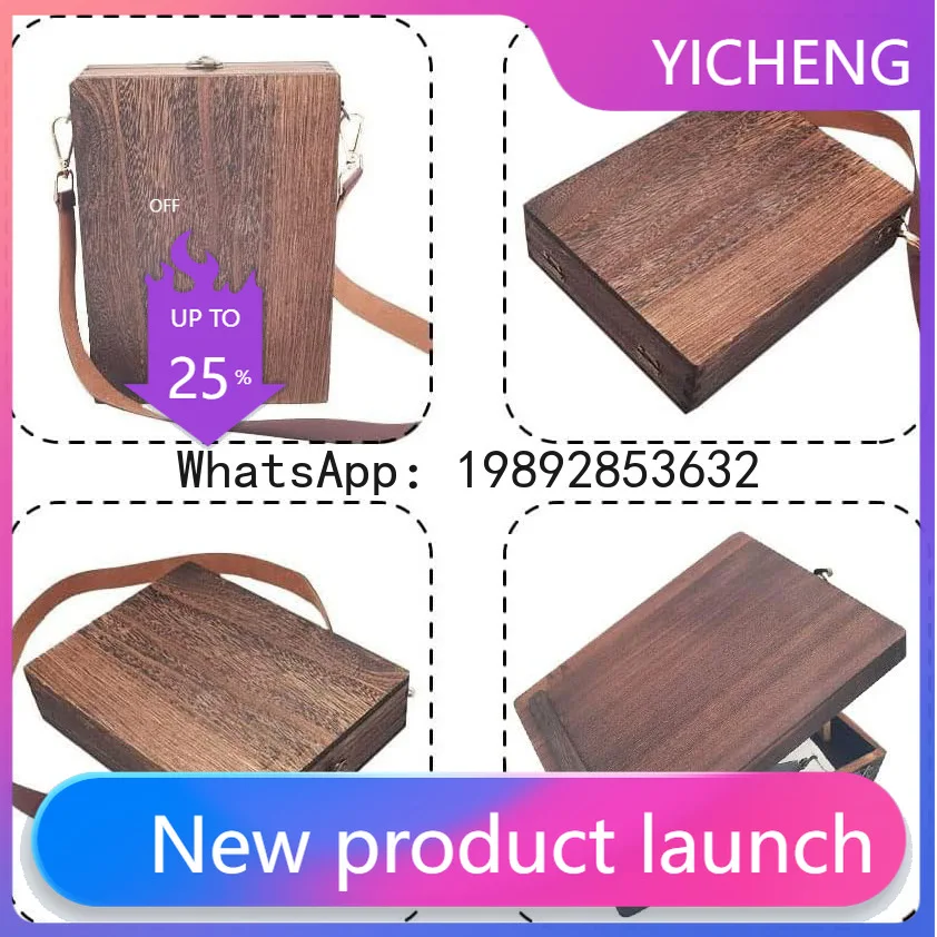 Wooden box new chinoiserie satchel writer wooden writer wooden crossbody postman storage box