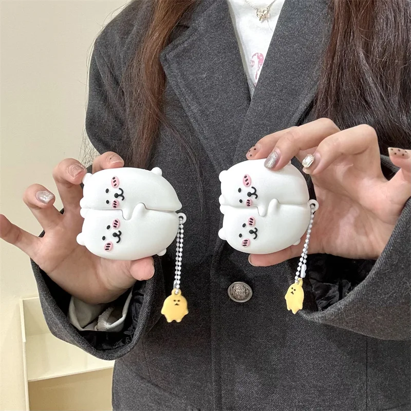 AirPods 용 곰 케이스 포용 4 Airpod 1 2 3 Pro Pro2 Bluetooth 이어 버드 충전 박스 보호용 이어폰 케이스 커버