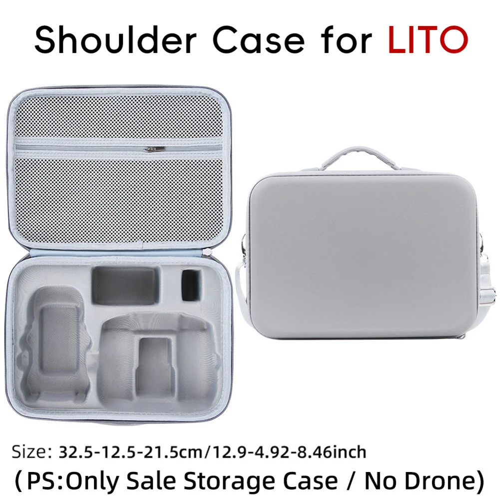 

PU+EVA Waterproof Carrying Case Supporting For DJI Lito 1 X1 and For RC2 With Adjustable Strap and Streamlined Dimensions