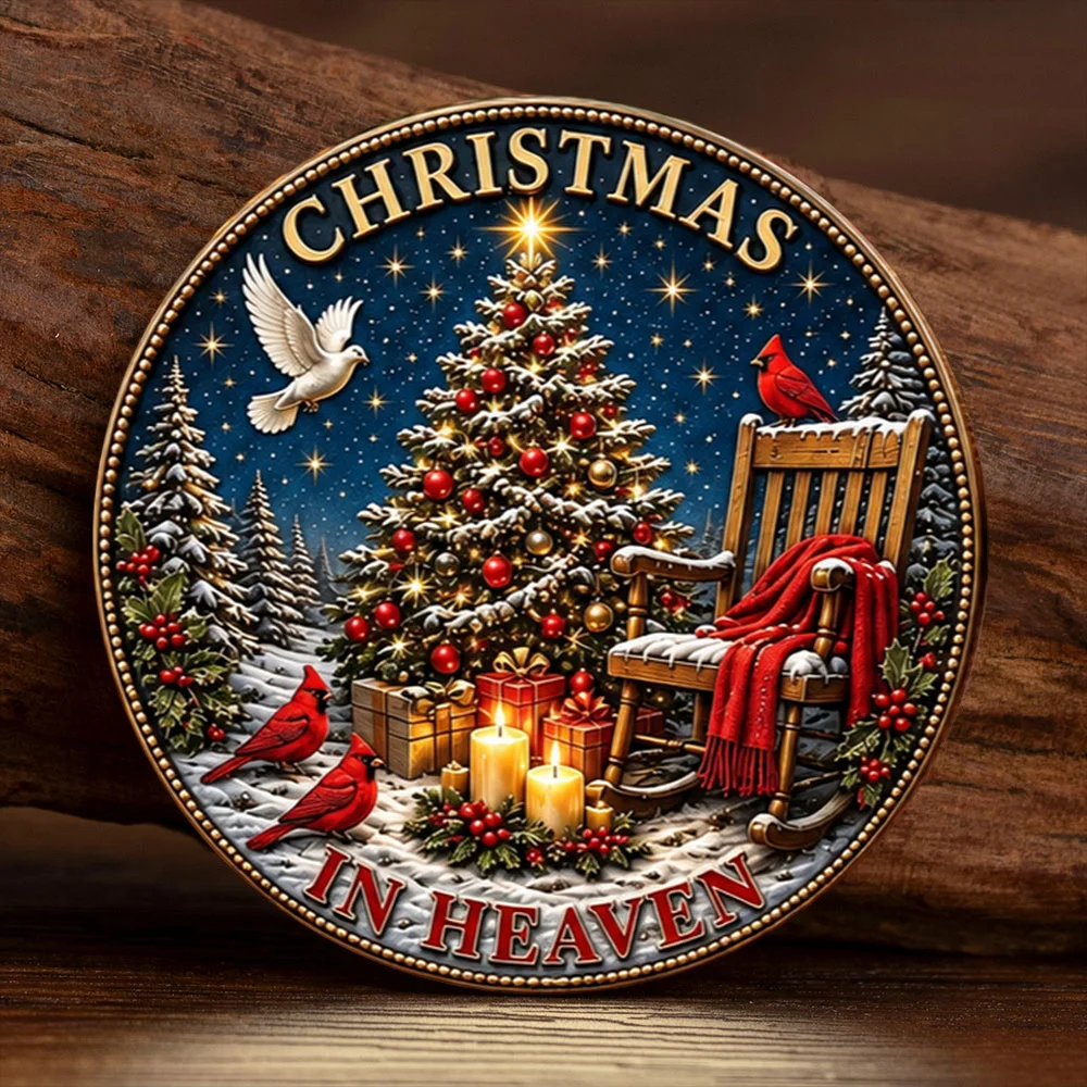 Christmas in Heaven Bronze Memorial Coin Red Cardinal Dove Xmas Church Collectible Coin Remembrance Souvenir Gift