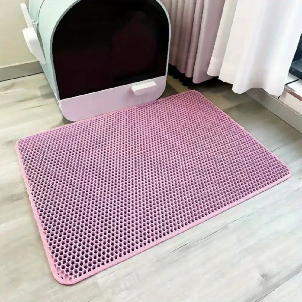 Cat Litter Mat Cat Litter Box Filter Anti-bring Out Cat Litter Oversized EVA Double Layer Sand Control Pad Pet Supplies