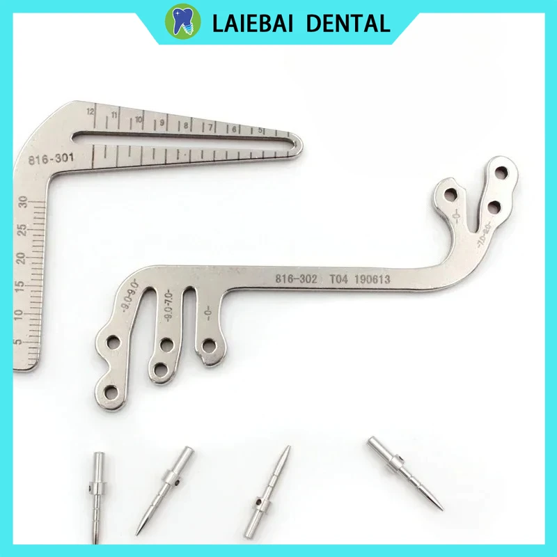 Dental Implant Guide Set Oral Planting Locator Positioning Guide Drilling Positioning Ruler Angle Ruler Implant Tools Dentist