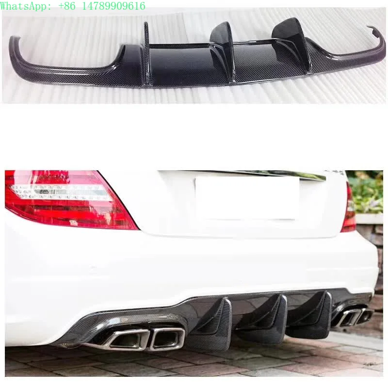 

Full Custom Build With Old-to-new Body Kit ConversionC63 W204 Carbon Fiber Rear Bumper Spoiler Diffuser Lip Fit For C-Class C6