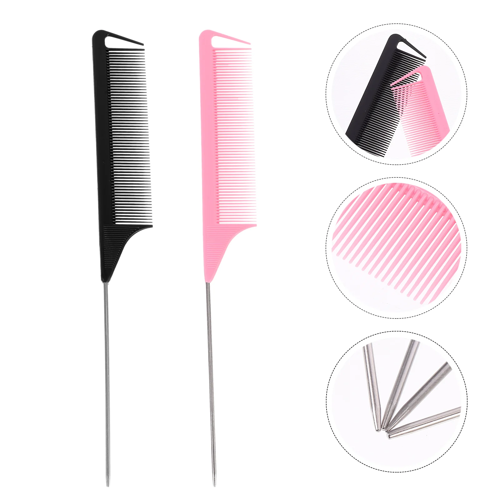 12 Pcs Highlighter Comb Pintail Picking Barber Hair Combs Hairdressing Modeling