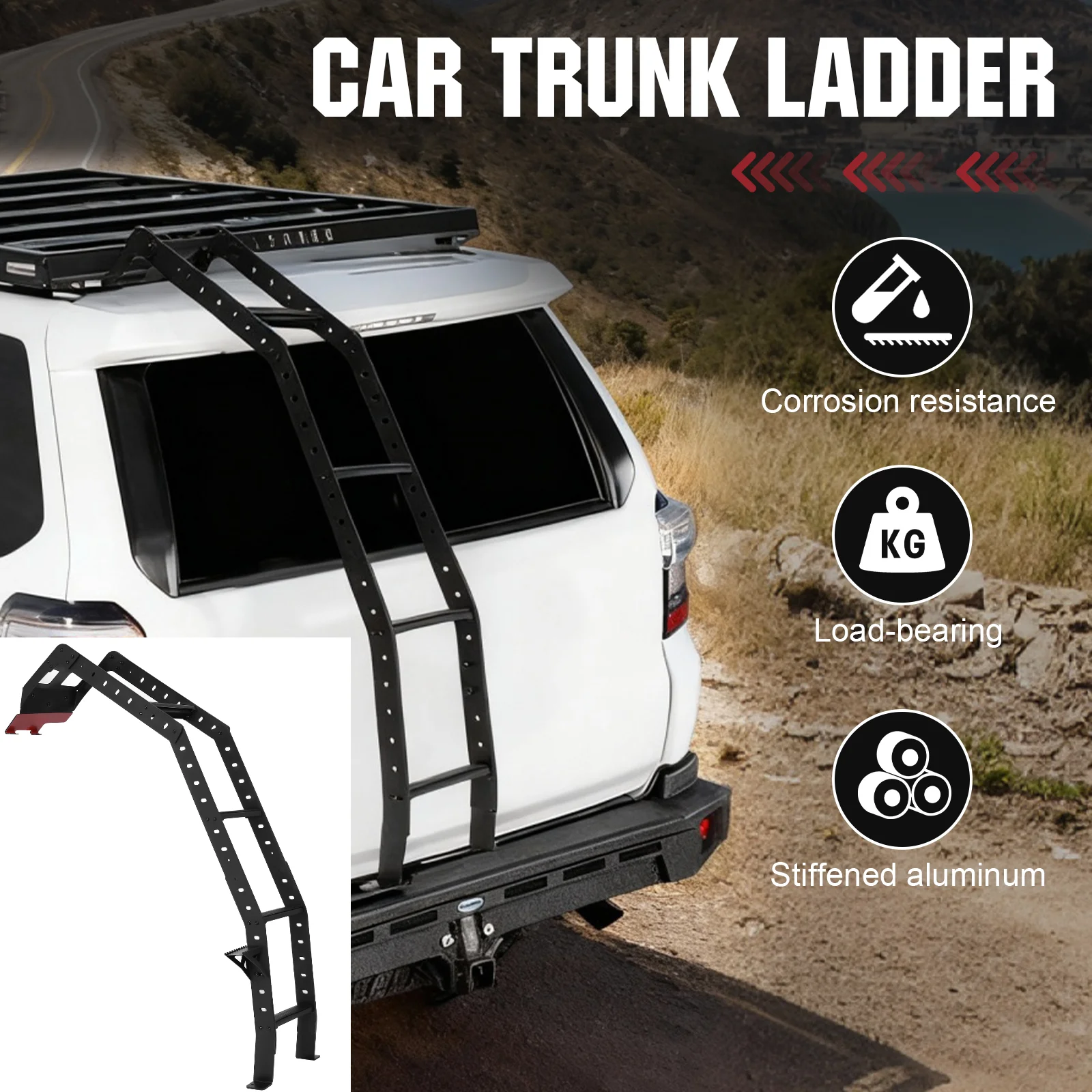 토요타 랜드 크루저 C4 2010-2024용 루프 사다리