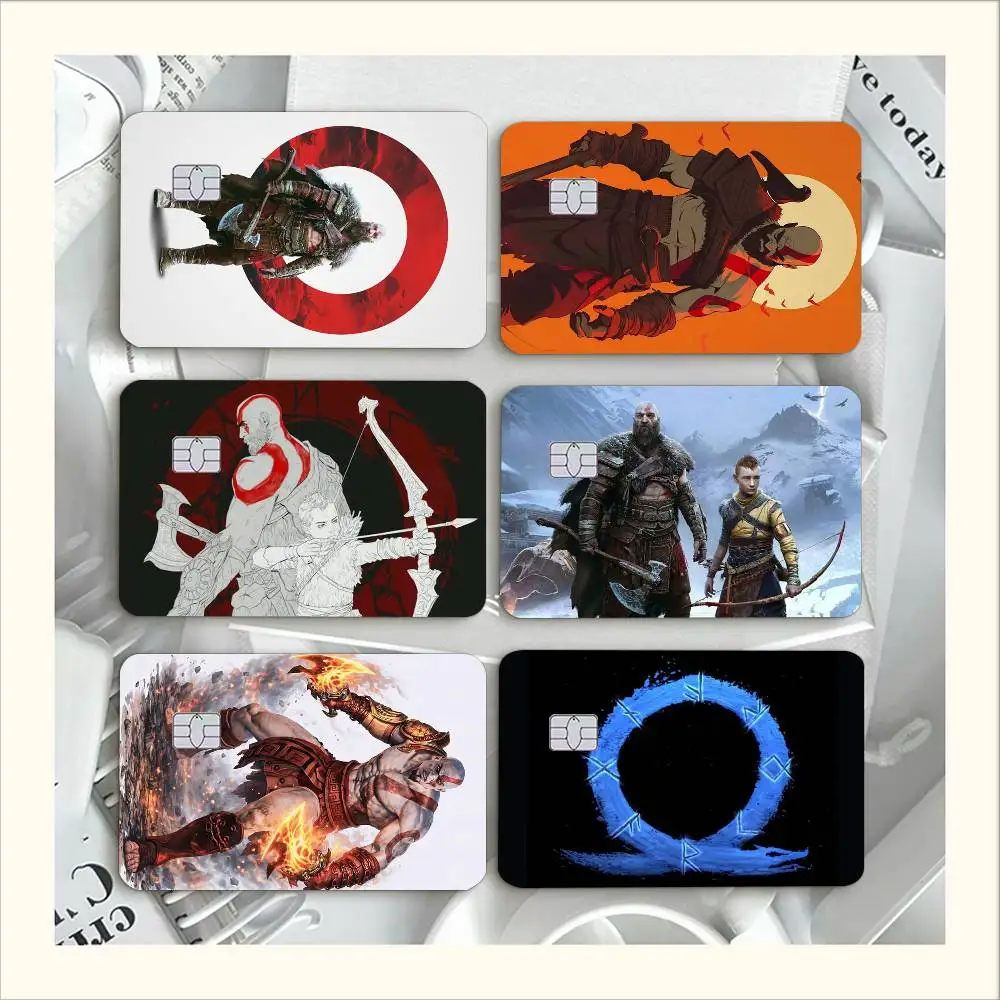 Game God of War   Waterproof Film Skin Cover Credit Card Stickers Debit Front Bank Bus Pass