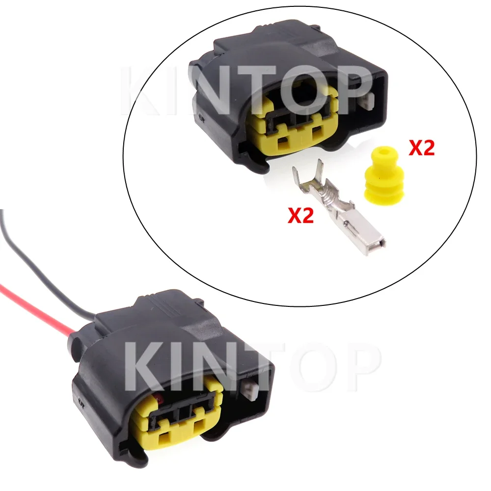 1 Set 2 Pins Car Speaker Waterproof Connector AC Assembly 49093-0211 Auto Ignition Coil Cable Harness Socket For HYUNDAI Kia
