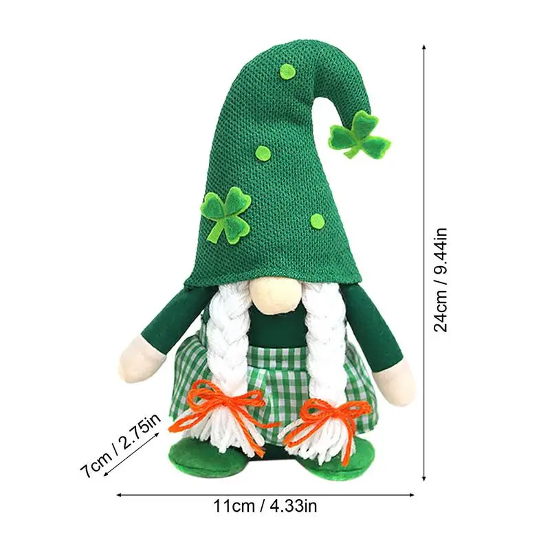 Faceless Doll Christmas Decoration Green Hat Gnomes Crafts Gnome Plush Doll Green Gnome Decoration Green Leaf Festival Themed