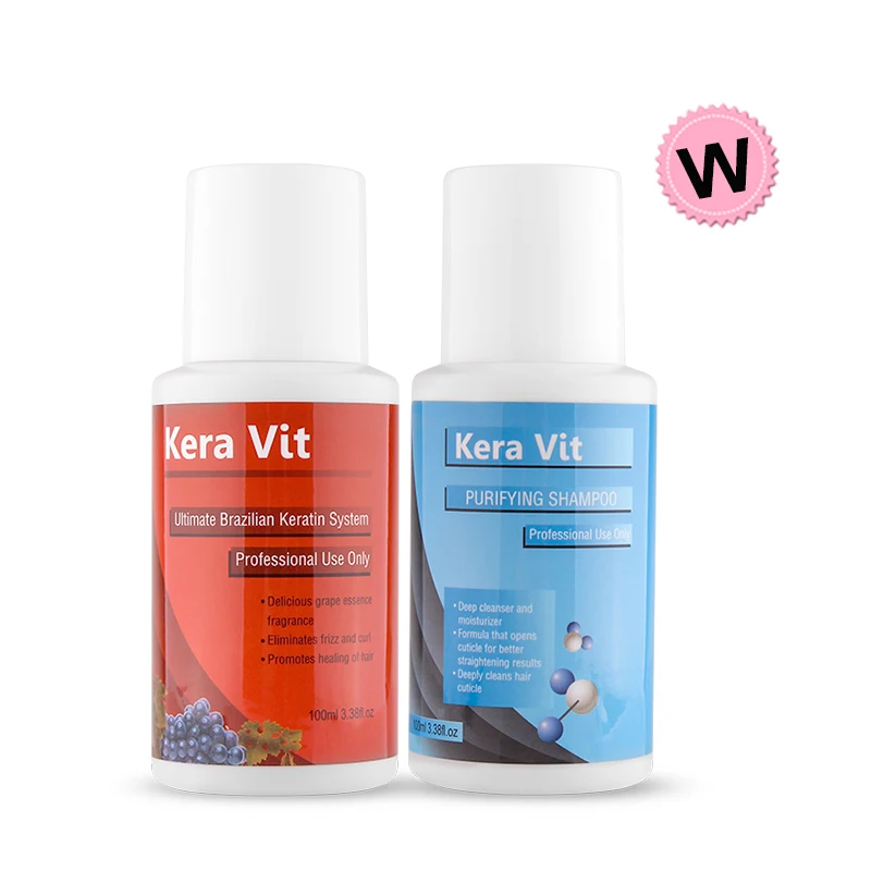 

Brazilian Keratin 1.6% Formalin 100ml Keratin Treatment&Purifying Shampoo Straightening Hair Treatment Set